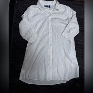 D & Co Beach Linen Blend Swim Cover-Up